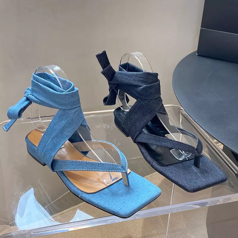 Denim Dreams Wrap Sandal