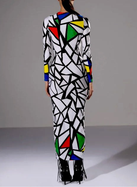 Geometric Hottie Bodycon Dress
