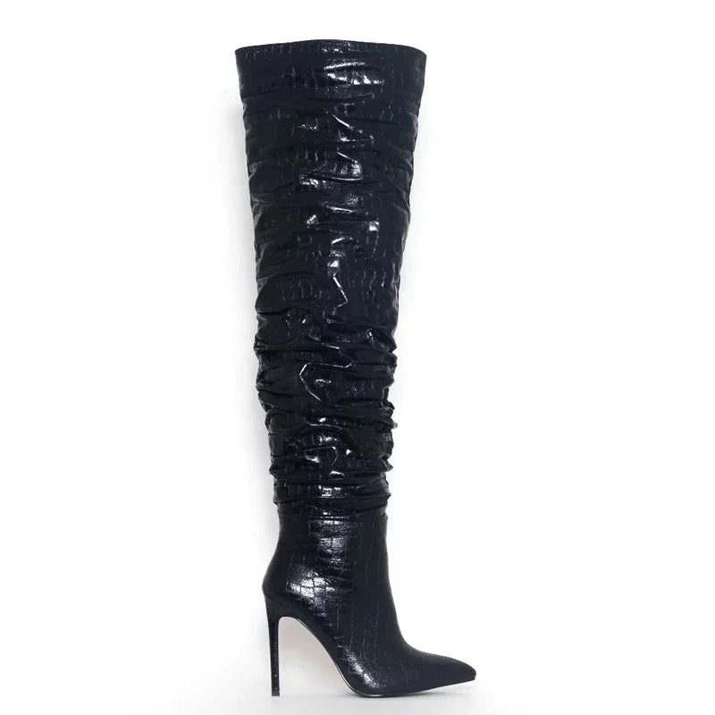 Strike A Pose Thigh High Boots