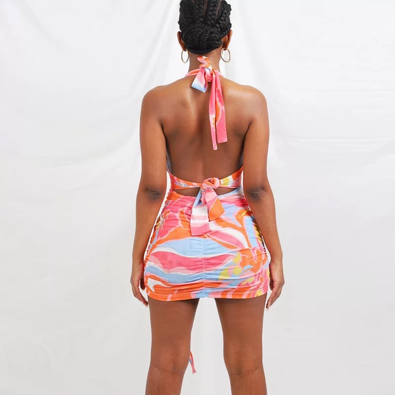 Groovey Behavior halter dress