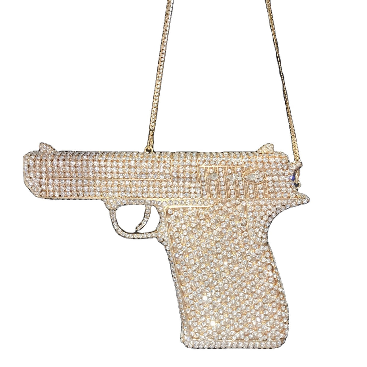 "Stay Strapped" Iced Out Gun Crossbody