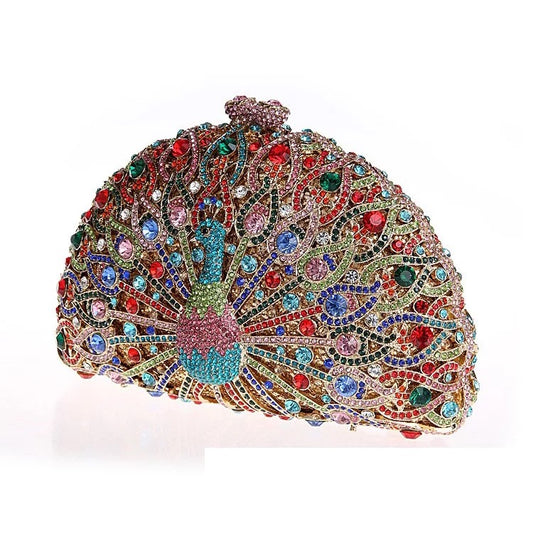 Here Little Peacock Clutch