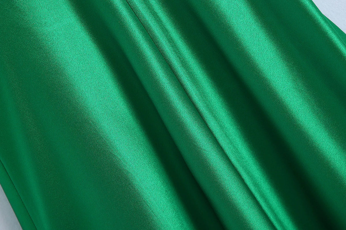 Mari Satin Midi Skirt
