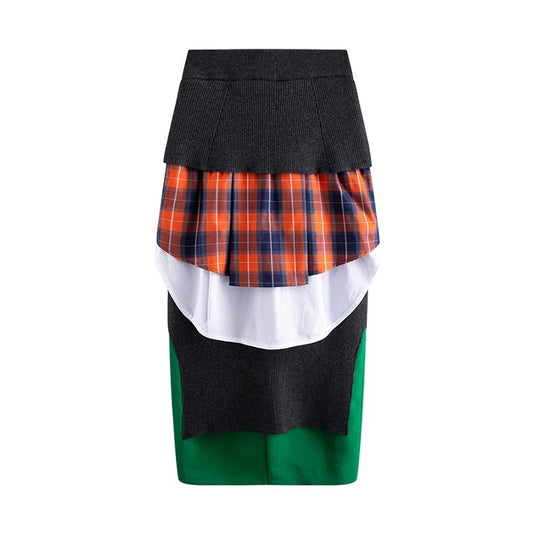 Plaid Type of Day midi skirt
