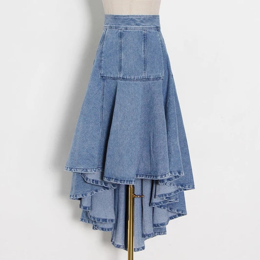 Get Low Denim Skirt