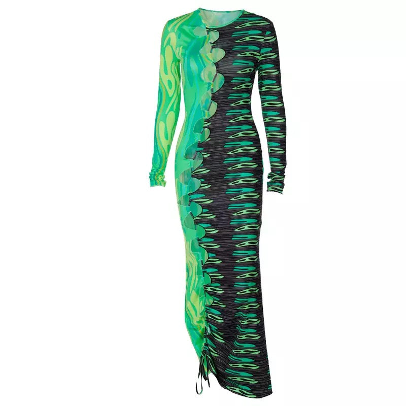 Slime Time Midi Dress