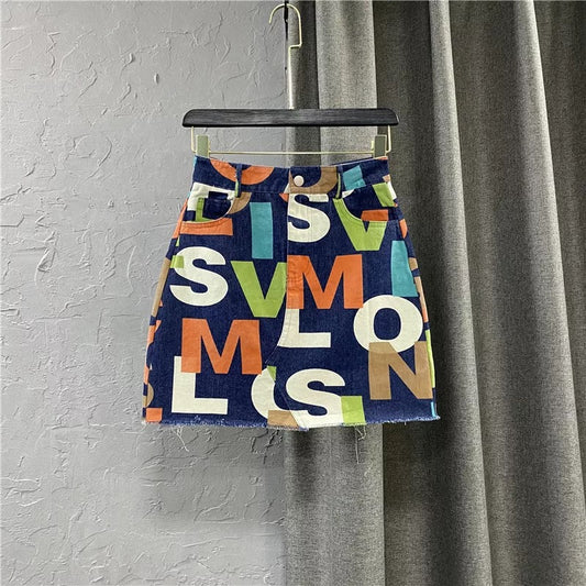 Crazy Incidents Denim Skirt