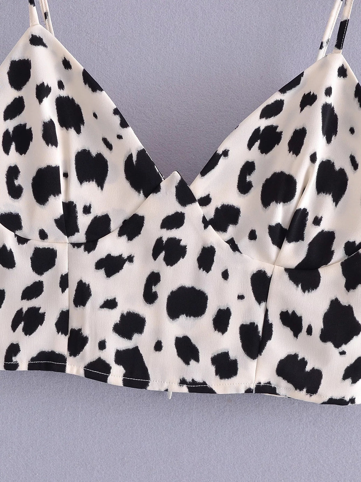 White Cheetah Crop Top