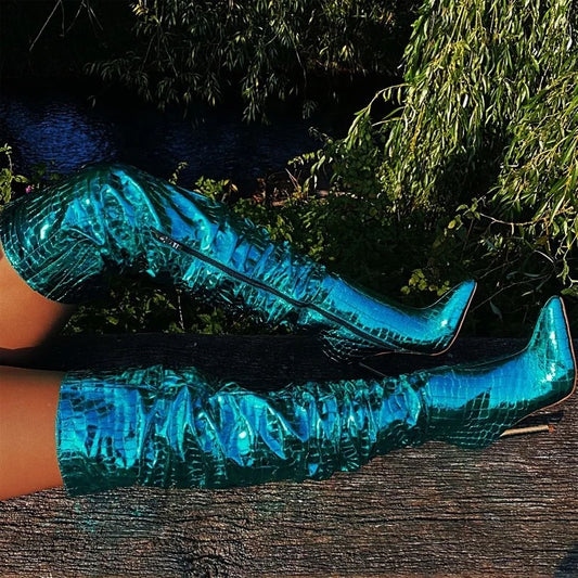 Strike A Pose Thigh High Boots