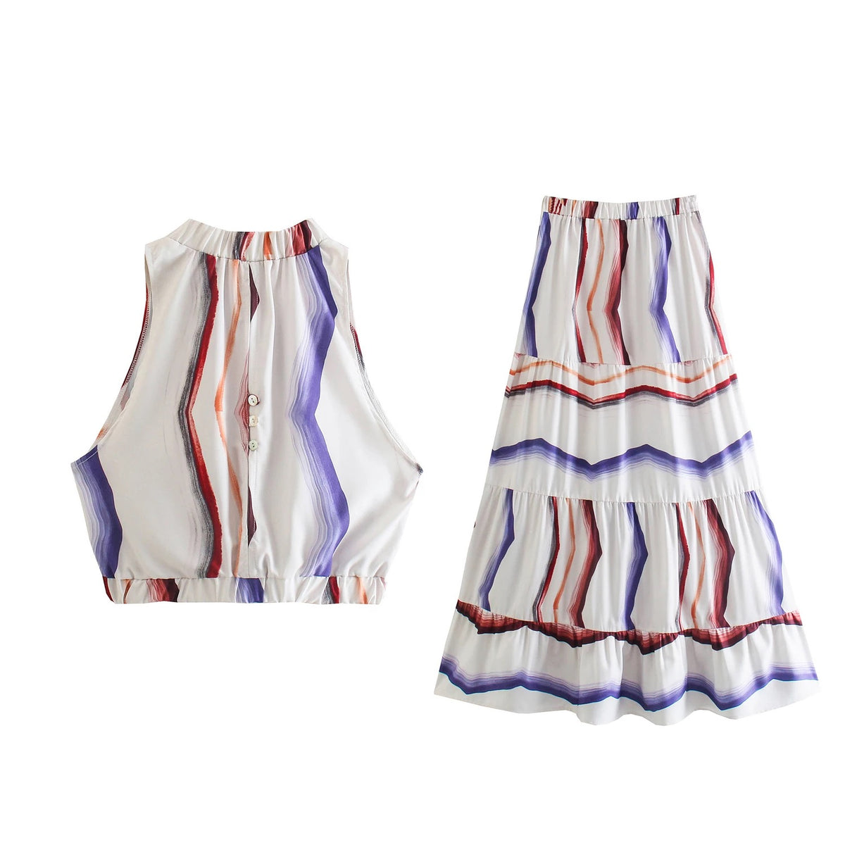 Juliet Crop Top and Skirt Set
