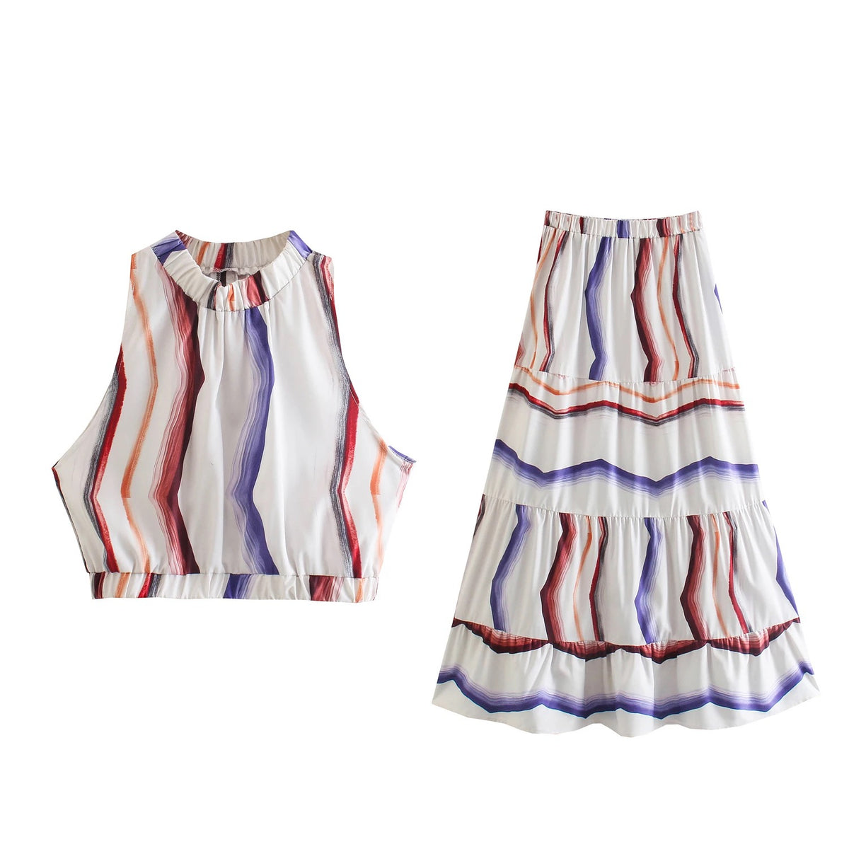 Juliet Crop Top and Skirt Set