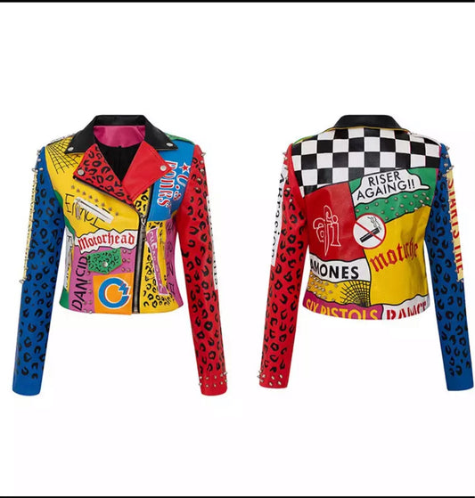 Graphic Moto Jackets