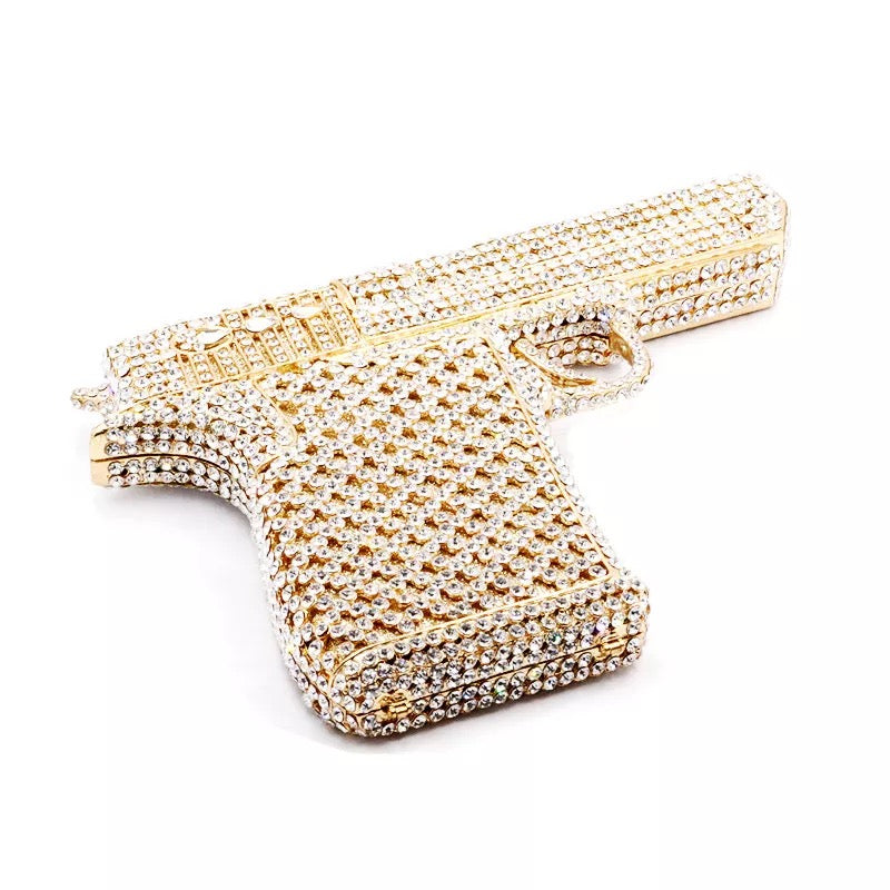 "Stay Strapped" Iced Out Gun Crossbody