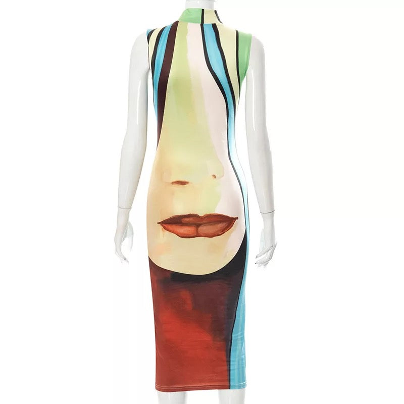 Face Off Midi Dress
