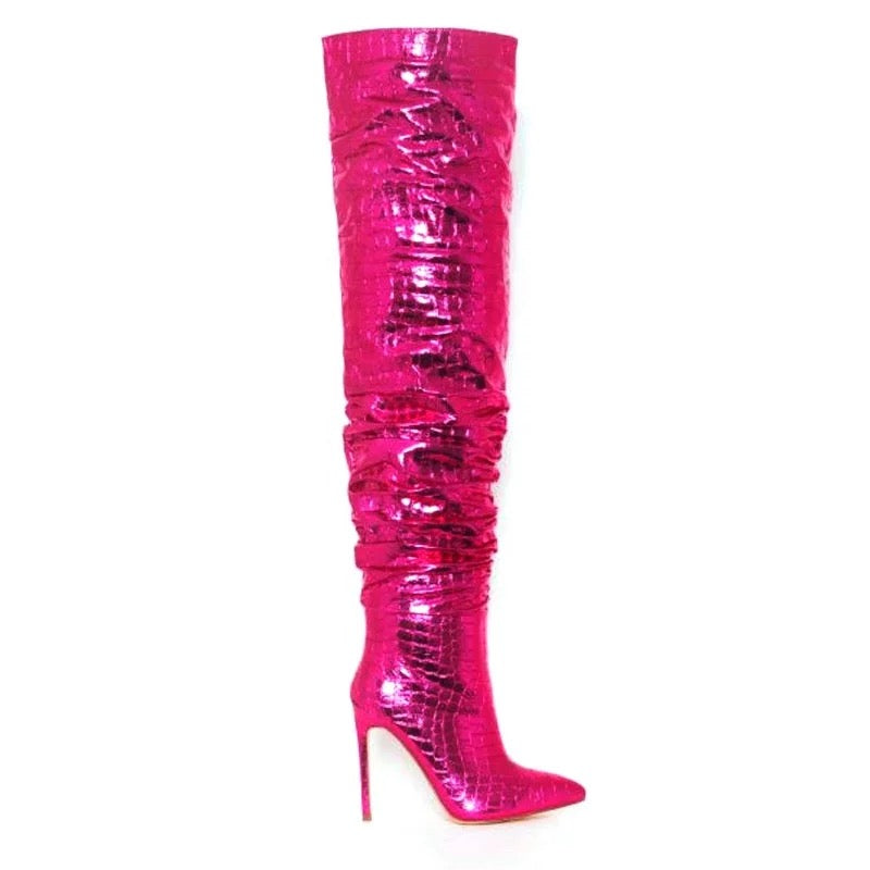 Strike A Pose Thigh High Boots