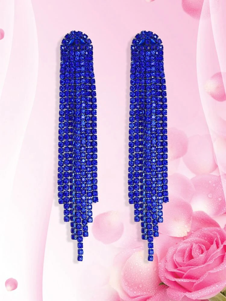 Blue Flames Dangle Earrings