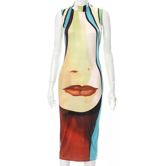 Face Off Midi Dress