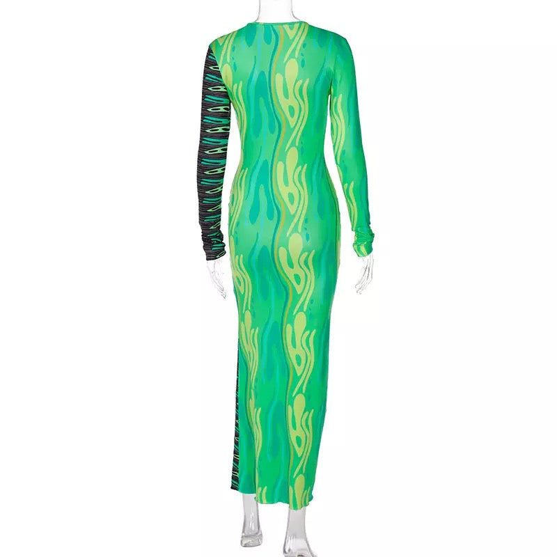 Slime Time Midi Dress