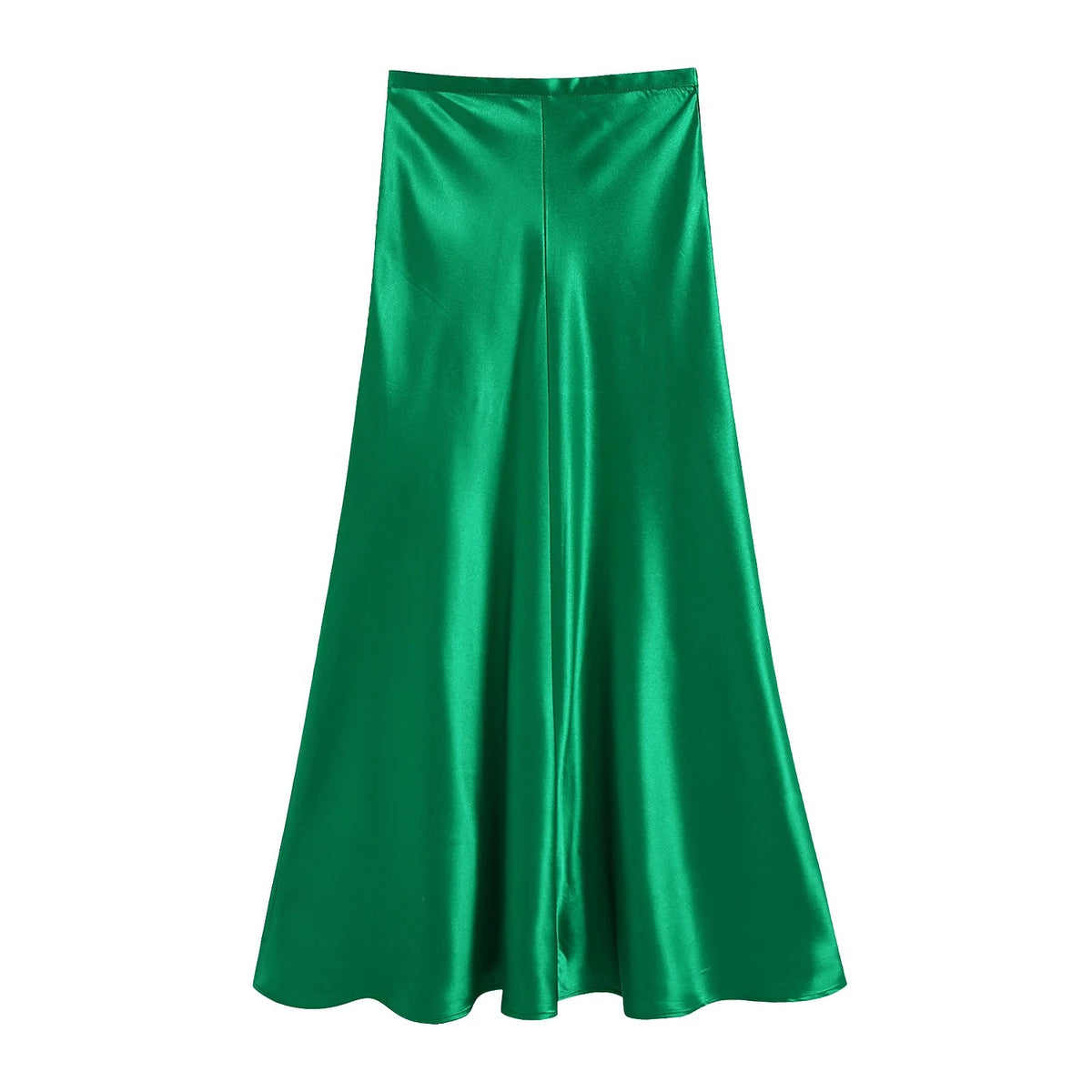 Mari Satin Midi Skirt