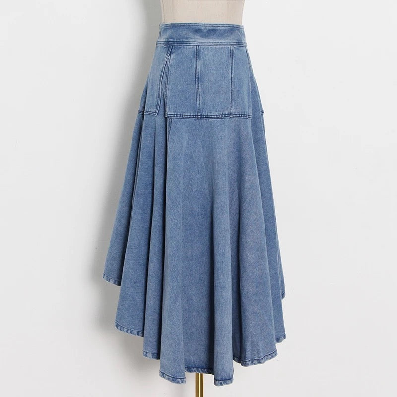 Get Low Denim Skirt