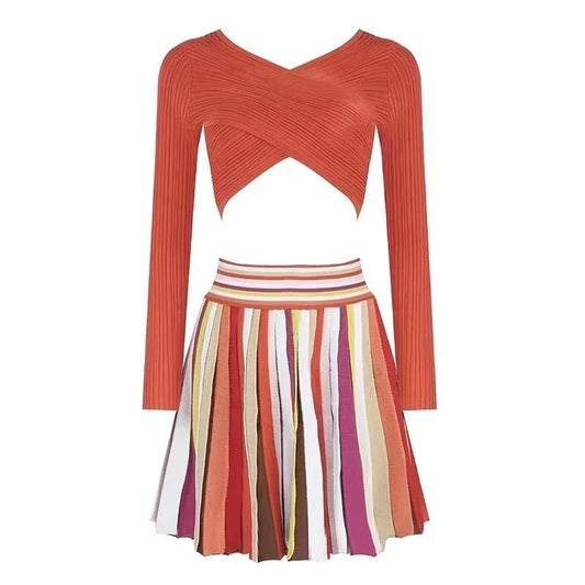 Vivian Crop Skirt Set