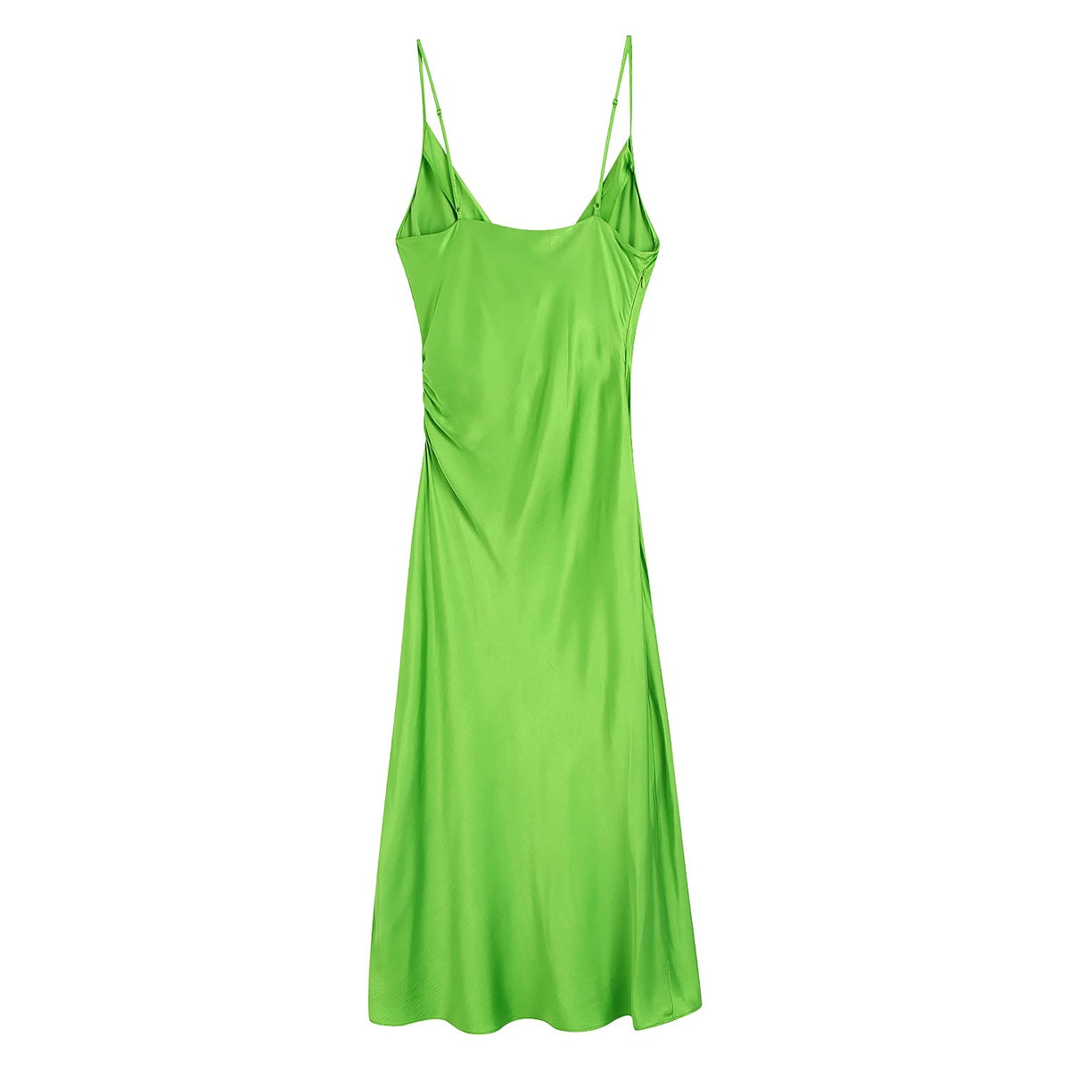 Green Bandit Satin Midi Dress