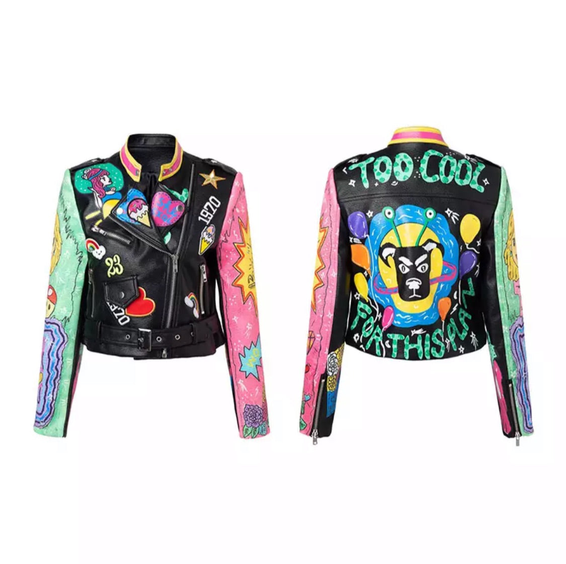 Graphic Moto Jackets