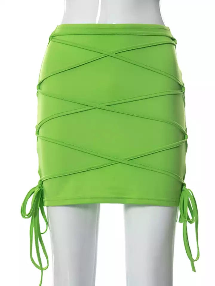 Seeing Green Mini Skirt