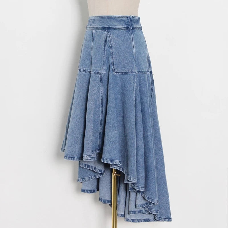 Get Low Denim Skirt