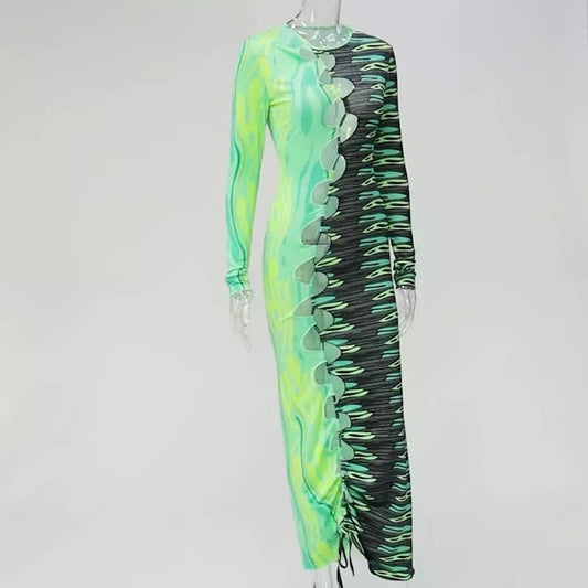 Slime Time Midi Dress