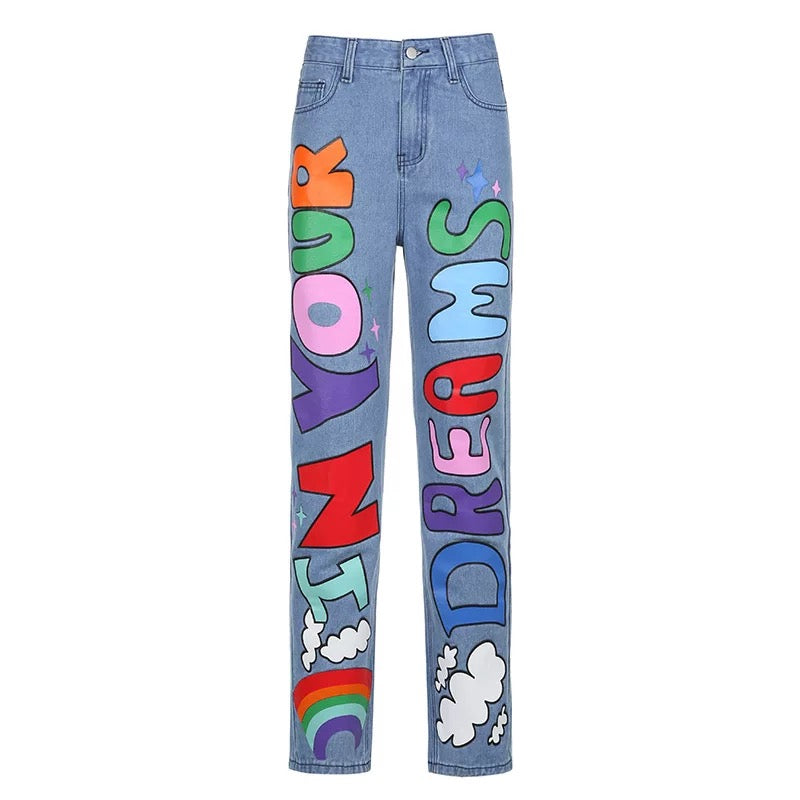 Dream Chaser Graffiti Jeans