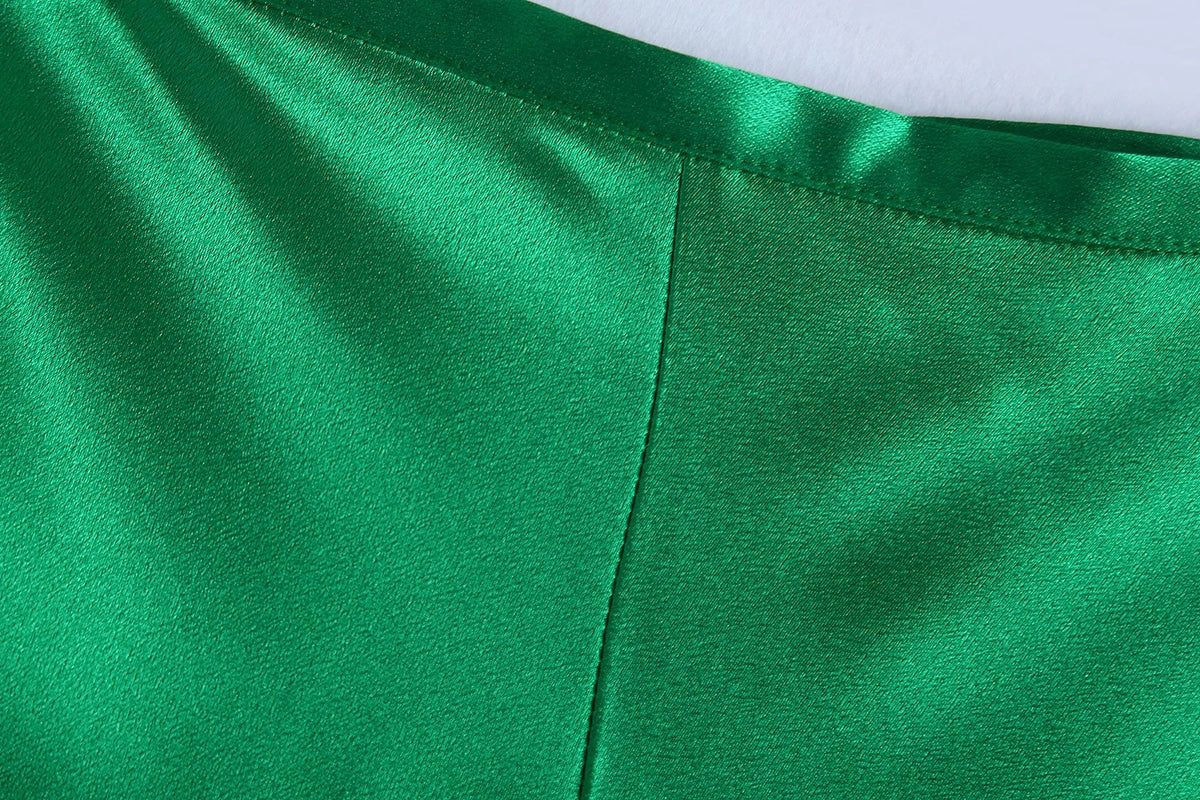 Mari Satin Midi Skirt